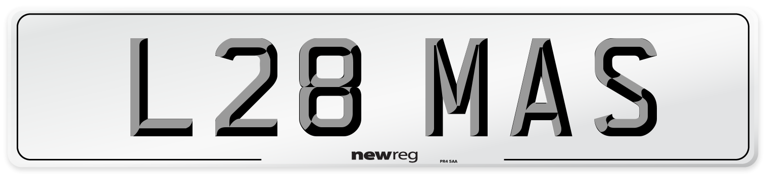 L28 MAS Number Plate from New Reg